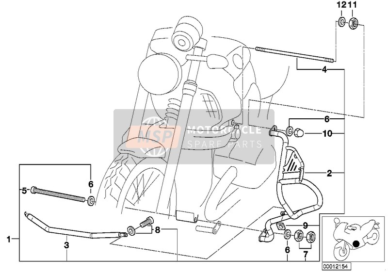 BMW R 1200 C 97 (0424,0434) 2002 Staffa di protezione per un 2002 BMW R 1200 C 97 (0424,0434)