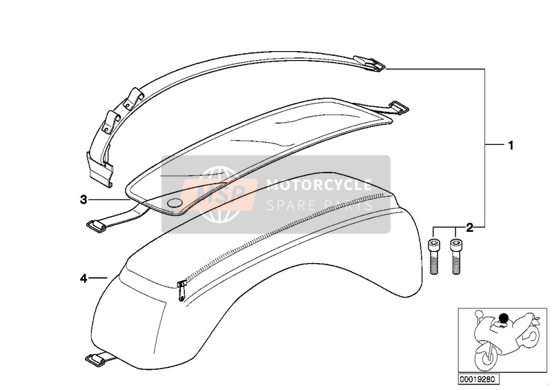 BMW R 1200 C 97 (0424,0434) 2001 Borsa per serbatoio per un 2001 BMW R 1200 C 97 (0424,0434)