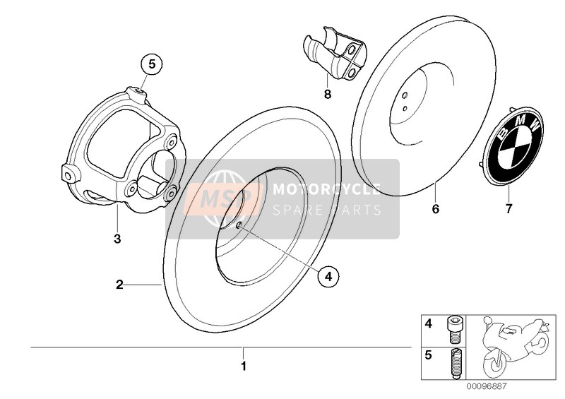 BMW R 1200 C Indep. 00 (0405,0433) 2000 Tapacubos para un 2000 BMW R 1200 C Indep. 00 (0405,0433)