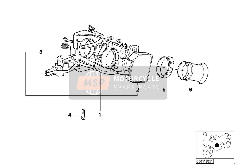 BMW R 1200 C Indep. 00 (0405,0433) 2001 Regelklepsysteem/stelmotor/sensor voor een 2001 BMW R 1200 C Indep. 00 (0405,0433)