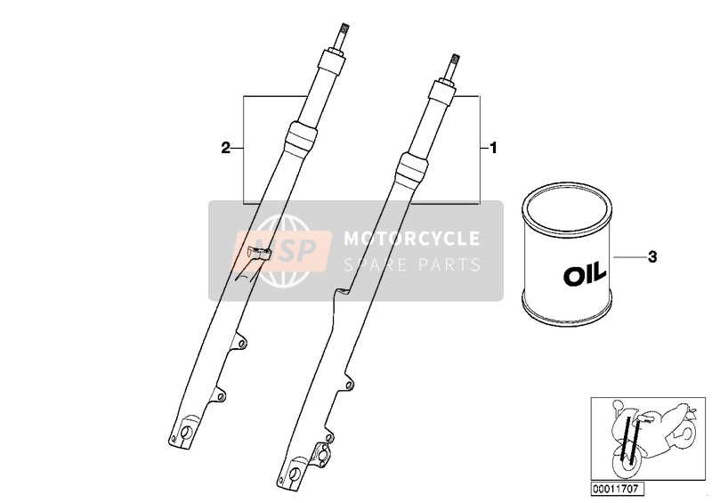 BMW R 1200 C Indep. 00 (0405,0433) 2003 FORK LEG for a 2003 BMW R 1200 C Indep. 00 (0405,0433)