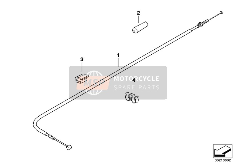 BMW R 1200 C Indep. 00 (0405,0433) 2003 Cable Bowden para un 2003 BMW R 1200 C Indep. 00 (0405,0433)