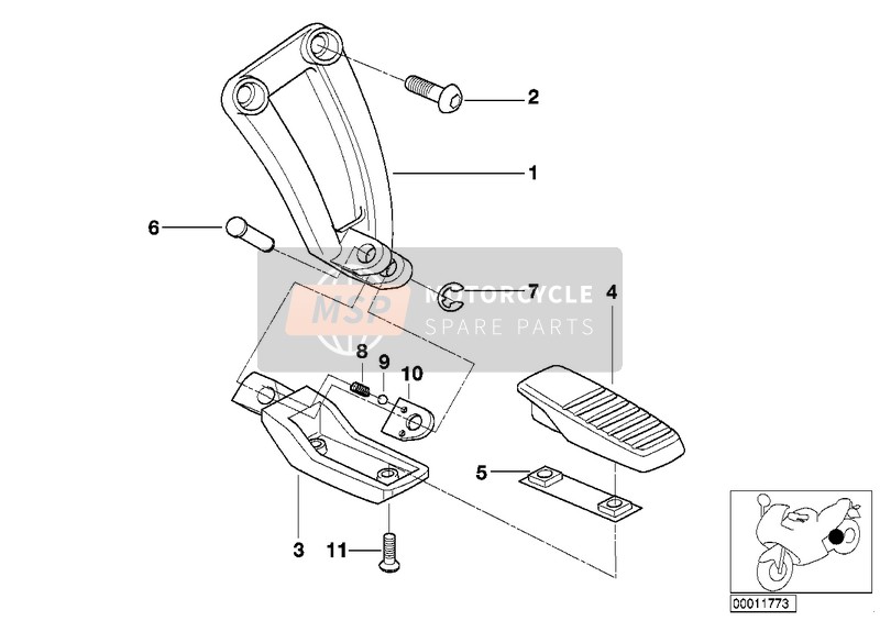 BMW R 1200 C Indep. 03 (0362,0391) 2004 Reposapiés traseros para un 2004 BMW R 1200 C Indep. 03 (0362,0391)