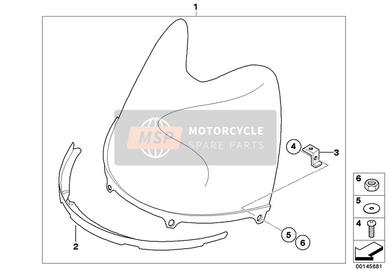 BMW R 1200 CL (0442,0496) 2004 Windscherm voor een 2004 BMW R 1200 CL (0442,0496)