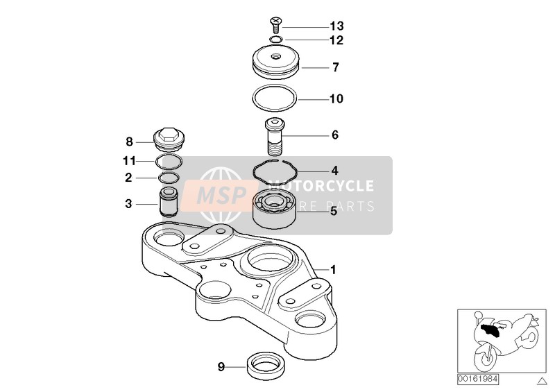 31427667379, Gabelbrücke Chrom Oben, BMW, 0