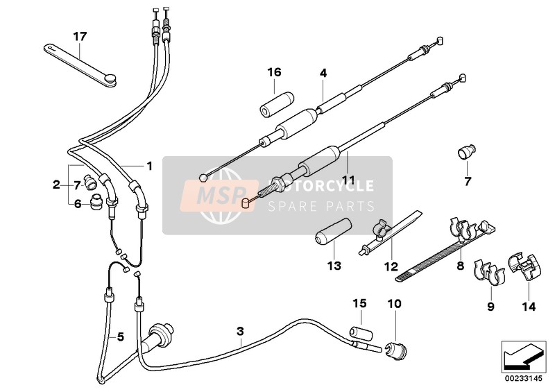 BMW R 1200 CL (0442,0496) 2002 Bowdenkabels voor een 2002 BMW R 1200 CL (0442,0496)