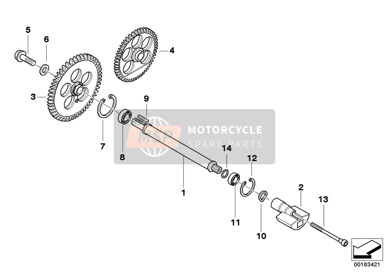 BMW R 1200 GS 04 (0307,0317) 2004 Arbol compensadoro para un 2004 BMW R 1200 GS 04 (0307,0317)