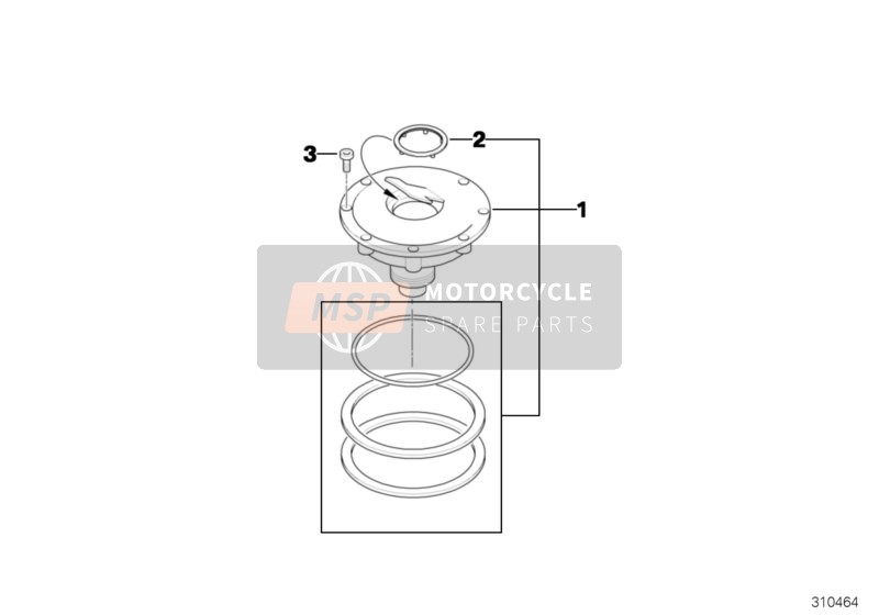 BMW R 1200 GS 04 (0307,0317) 2003 Tappo del serbatoio per un 2003 BMW R 1200 GS 04 (0307,0317)