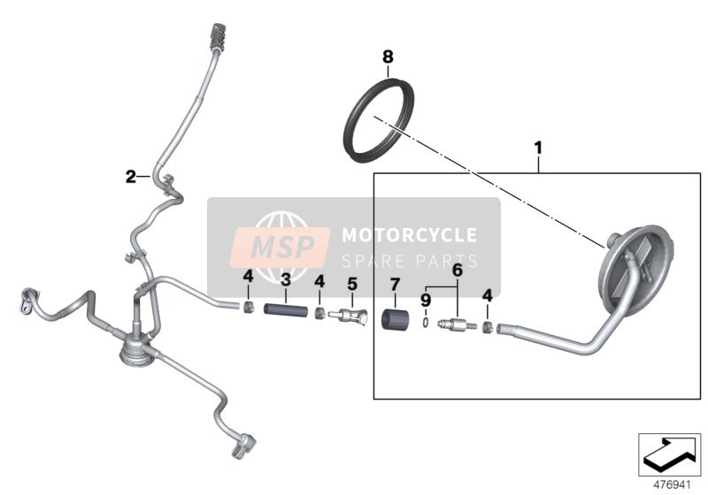 BMW R 1200 GS 04 (0307,0317) 2007 Réserve de carburant pour un 2007 BMW R 1200 GS 04 (0307,0317)