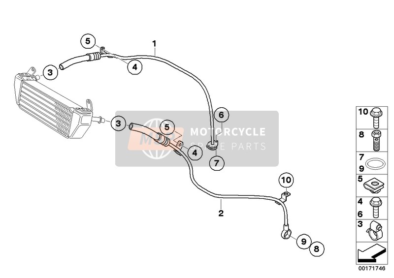 17227673670, Ölkühlerleitung Rücklauf, BMW, 0