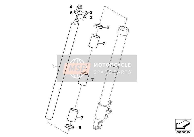 Tube de fourche