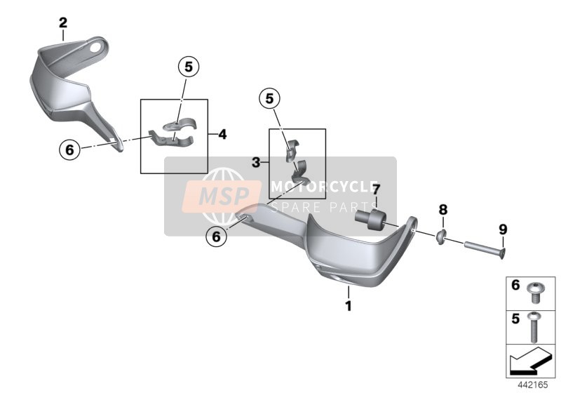 BMW R 1200 GS 08 (0303,0313) 2009 Protezione mano per un 2009 BMW R 1200 GS 08 (0303,0313)