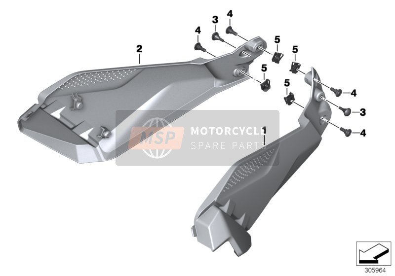 BMW R 1200 GS (0A01, 0A11) 2011 Masch. lato serbatoio 2 per un 2011 BMW R 1200 GS (0A01, 0A11)