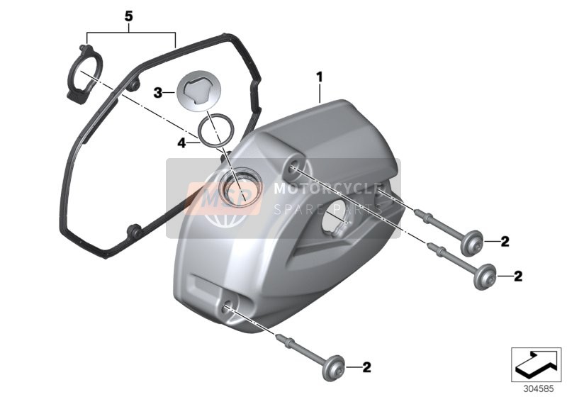 BMW R 1200 GS (0A01, 0A11) 2011 Cylinder Head Cover/Mounting Parts 2 for a 2011 BMW R 1200 GS (0A01, 0A11)
