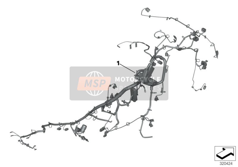 BMW R 1200 GS (0A01, 0A11) 2011 Main Wiring Harness 2 for a 2011 BMW R 1200 GS (0A01, 0A11)