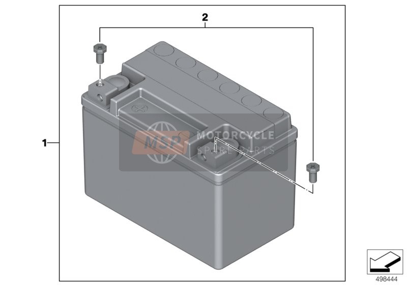 BMW R 1200 GS (0A01, 0A11) 2011 Battery AGM 2 for a 2011 BMW R 1200 GS (0A01, 0A11)