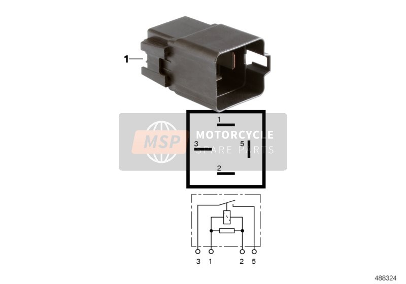 BMW R 1200 GS (0A01, 0A11) 2011 Relay Impermeabile Nero 2 per un 2011 BMW R 1200 GS (0A01, 0A11)