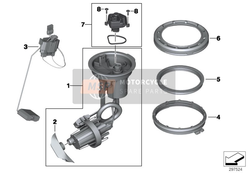 BMW R 1200 GS (0A01, 0A11) 2011 Alimentat., boîtiers él.,pompe carburant 2 pour un 2011 BMW R 1200 GS (0A01, 0A11)