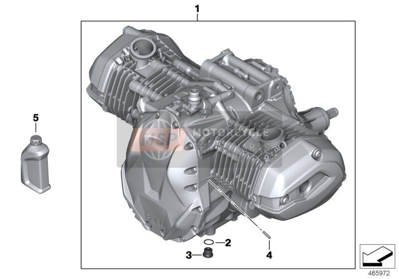 BMW R 1200 GS (0A01, 0A11) 2011 Moteur 2 pour un 2011 BMW R 1200 GS (0A01, 0A11)