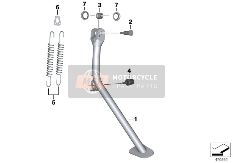 BMW R 1200 GS 10 (0450,0460) 2010 Side Stand for a 2010 BMW R 1200 GS 10 (0450,0460)