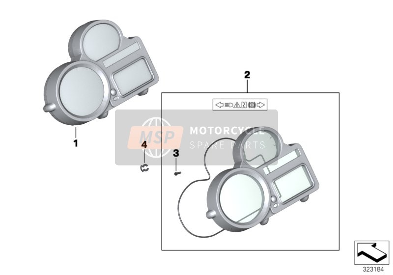 BMW R 1200 GS 10 (0450,0460) 2010 Instrumentenpaneel voor een 2010 BMW R 1200 GS 10 (0450,0460)