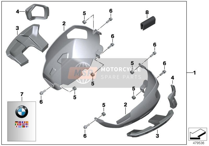 BMW R 1200 GS 10 (0450,0460) 2011 Cylinder Head Cover Guard, Aluminum for a 2011 BMW R 1200 GS 10 (0450,0460)