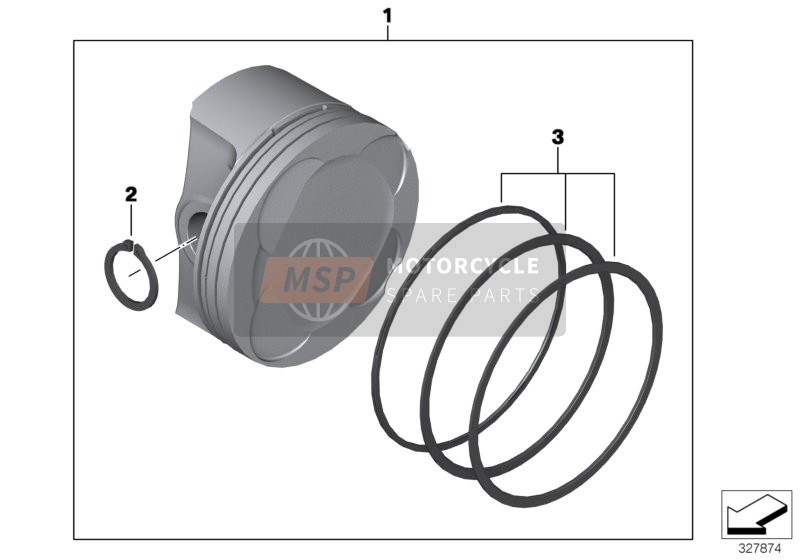 BMW R 1200 GS 10 (0450,0460) 2009 PISTON, SINGLE COMPONENTS for a 2009 BMW R 1200 GS 10 (0450,0460)