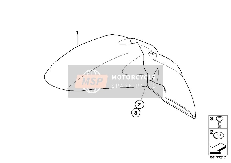 BMW R 1200 GS 10 (0450,0460) 2011 Wheel Cover, CFK, Close Fit, Front for a 2011 BMW R 1200 GS 10 (0450,0460)