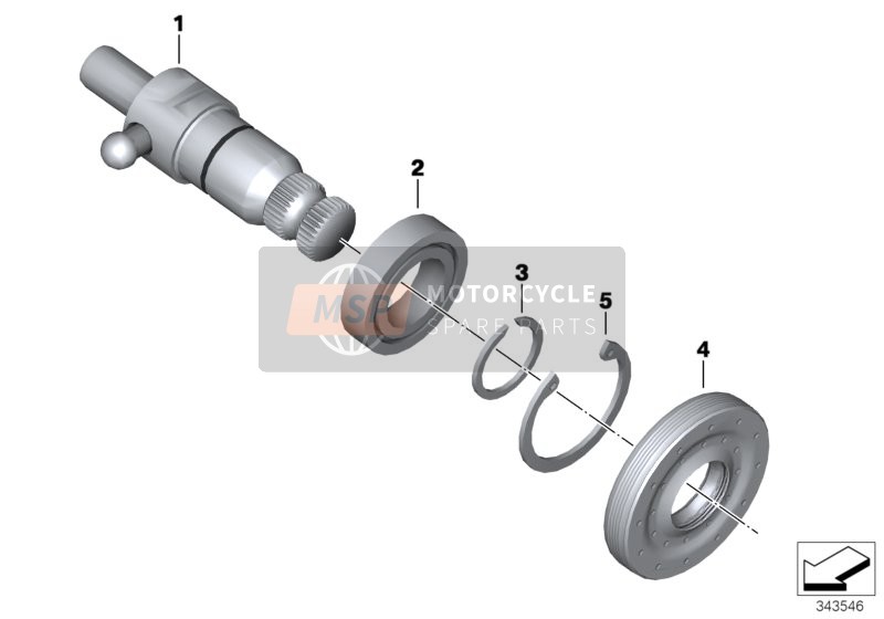 BMW R 1200 GS 10 (0450,0460) 2010 Albero del selettore per un 2010 BMW R 1200 GS 10 (0450,0460)