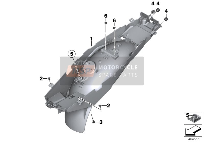 BMW R 1200 GS 17 (0A51, 0A61) 2016 Cache-roue arrière pour un 2016 BMW R 1200 GS 17 (0A51, 0A61)