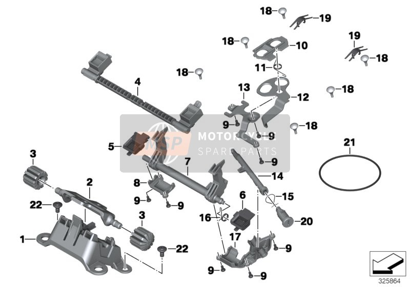 BMW R 1200 GS 17 (0A51, 0A61) 2015 Sitzbankverriegelung für ein 2015 BMW R 1200 GS 17 (0A51, 0A61)