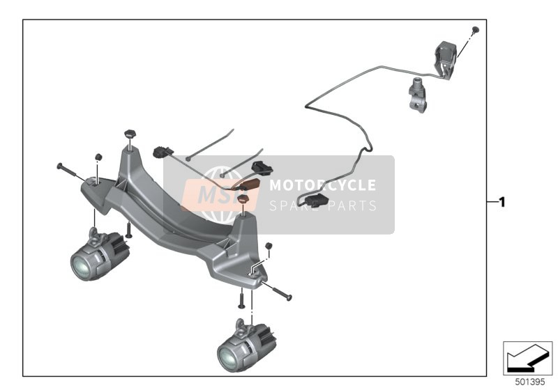 BMW R 1200 GS 17 (0A51, 0A61) 2016 Faro auxiliar LED para un 2016 BMW R 1200 GS 17 (0A51, 0A61)