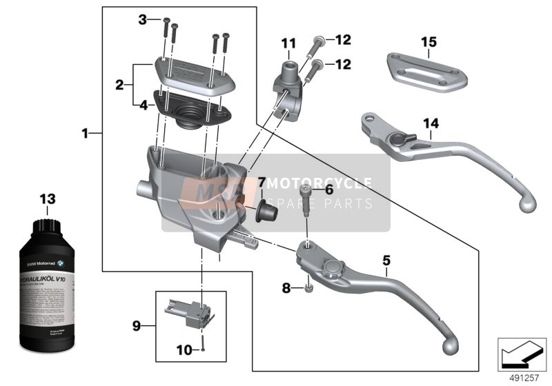 BMW R 1200 GS 17 (0A51, 0A61) 2015 Kupplungsarmatur für ein 2015 BMW R 1200 GS 17 (0A51, 0A61)