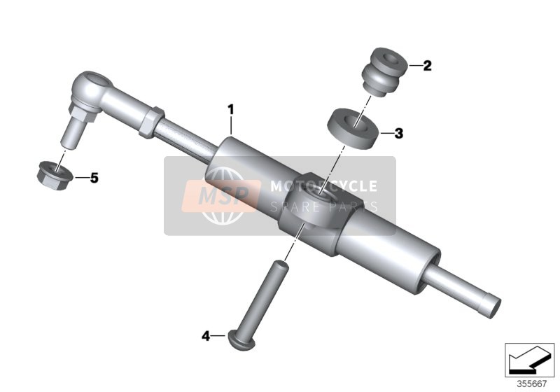 BMW R 1200 GS 17 (0A51, 0A61) 2016 LENKUNGSDÄMPFER für ein 2016 BMW R 1200 GS 17 (0A51, 0A61)