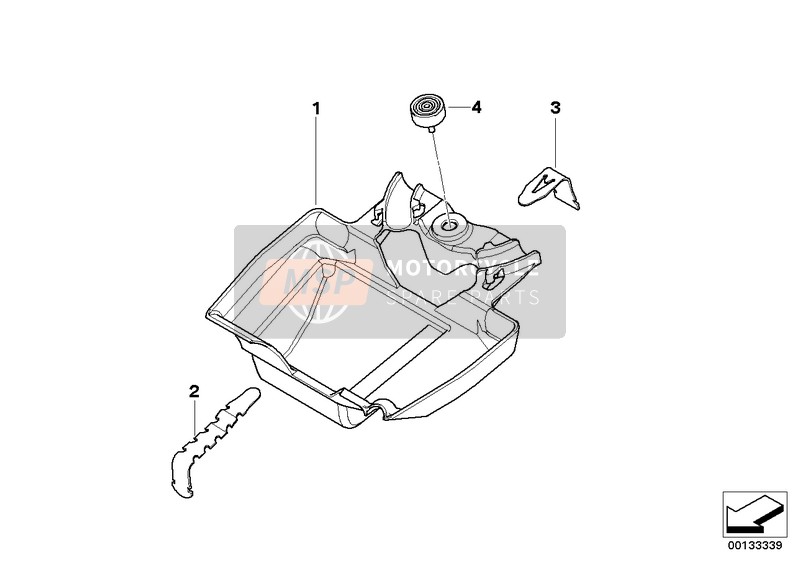 BMW R 1200 GS Adve. 06 (0382,0397) 2005 Caja de herramientas para un 2005 BMW R 1200 GS Adve. 06 (0382,0397)