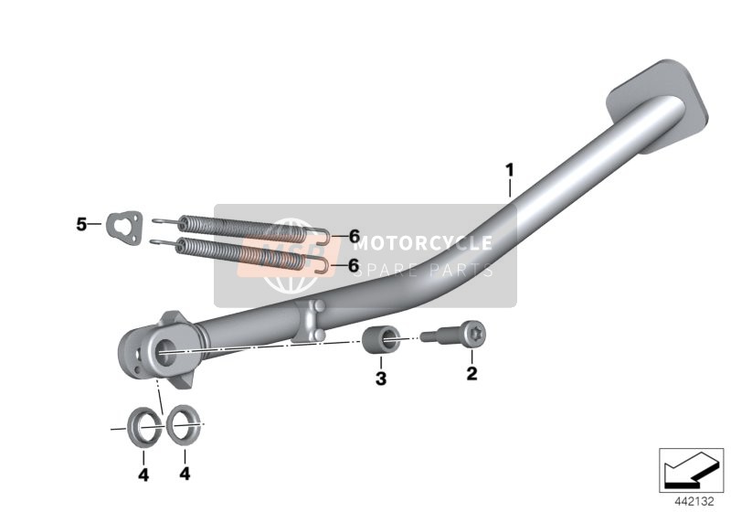 BMW R 1200 GS Adve. 08 (0380,0390) 2006 Cavalletto laterale per un 2006 BMW R 1200 GS Adve. 08 (0380,0390)