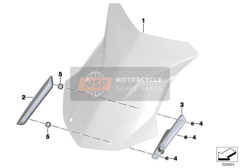 BMW R 1200 GS Adve. (0A02, 0A12) 2015 Parabrezza / staffa per un 2015 BMW R 1200 GS Adve. (0A02, 0A12)