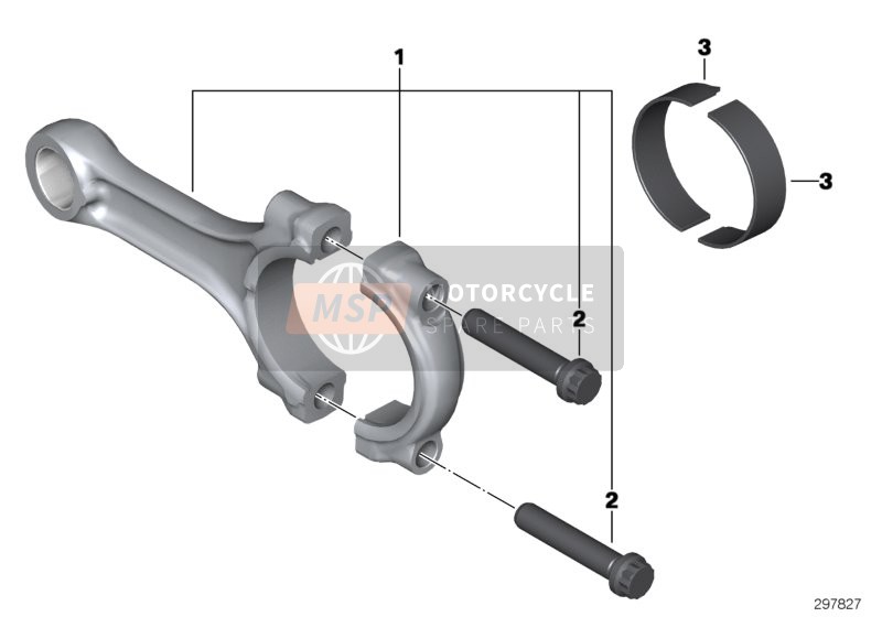 BMW R 1200 GS Adve. (0A02, 0A12) 2013 Biela con cojinete para un 2013 BMW R 1200 GS Adve. (0A02, 0A12)