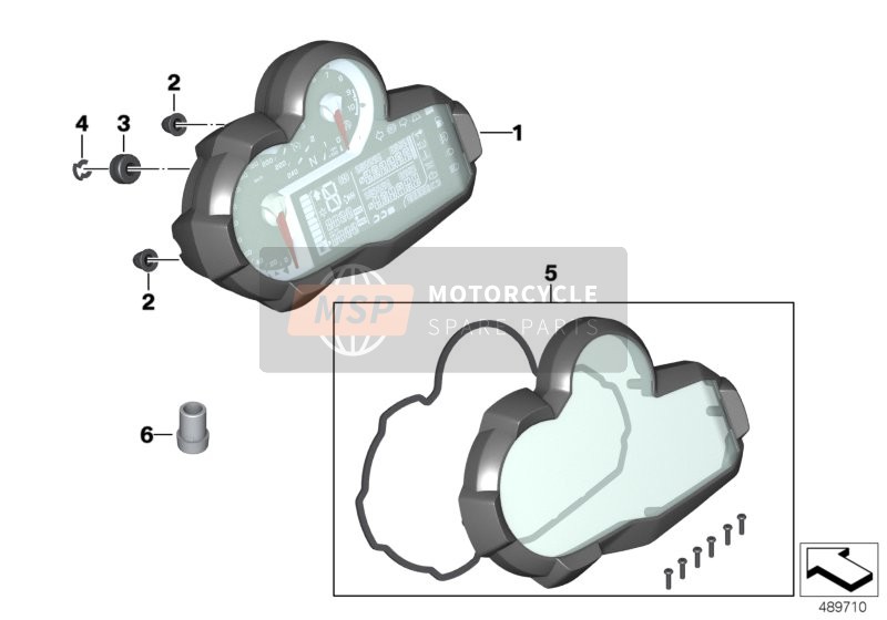 BMW R 1200 GS Adve. (0A02, 0A12) 2017 Instrumentenkombination für ein 2017 BMW R 1200 GS Adve. (0A02, 0A12)