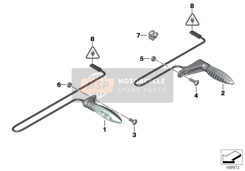 BMW R 1200 GS Adve. (0A02, 0A12) 2013 Intermitente LED para un 2013 BMW R 1200 GS Adve. (0A02, 0A12)