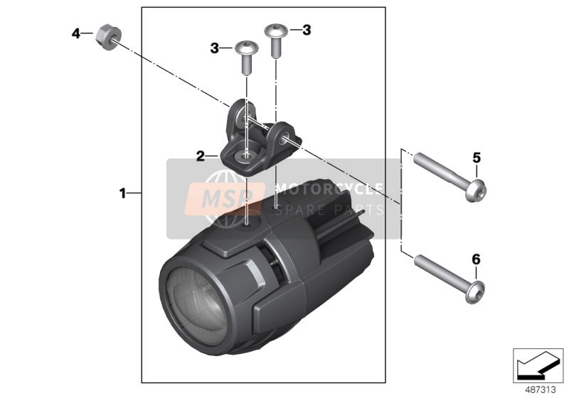 BMW R 1200 GS Adve. (0A02, 0A12) 2017 Phare auxiliaire à LED pour un 2017 BMW R 1200 GS Adve. (0A02, 0A12)