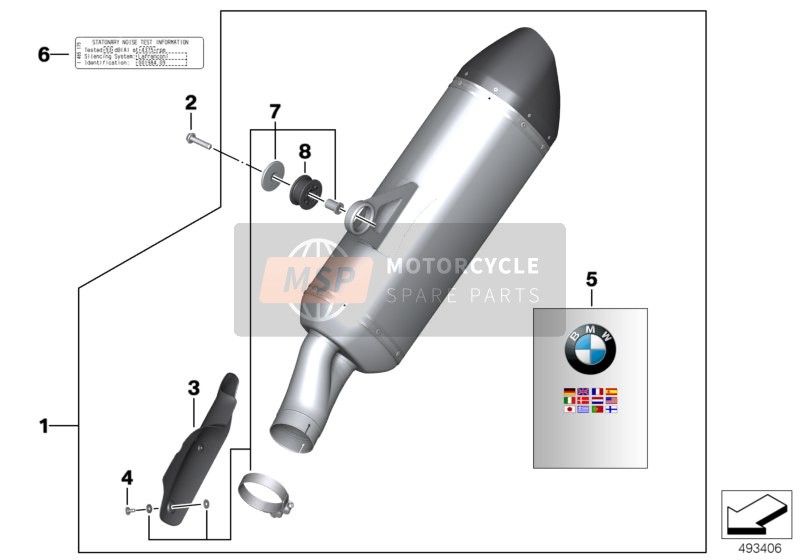 BMW R 1200 GS Adve. (0A02, 0A12) 2013 Sport muffler 1 for a 2013 BMW R 1200 GS Adve. (0A02, 0A12)