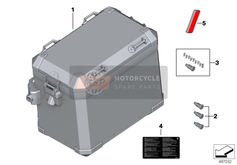 BMW R 1200 GS Adve. (0A02, 0A12) 2015 Aluminum Case for a 2015 BMW R 1200 GS Adve. (0A02, 0A12)