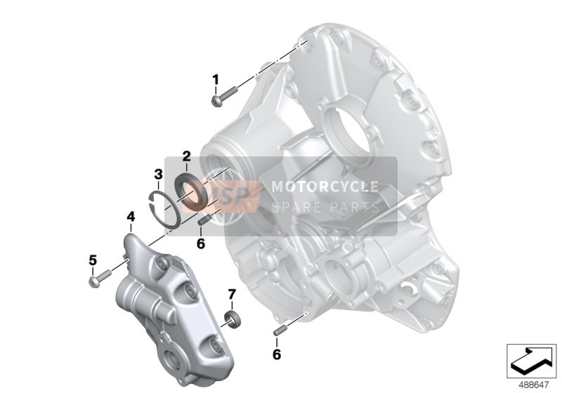 BMW R 1200 GS Adve. (0A02, 0A12) 2017 Cubierta de transmisión para un 2017 BMW R 1200 GS Adve. (0A02, 0A12)