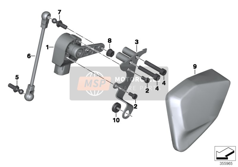 BMW R 1200 GS Adve. (0A02, 0A12) 2013 Sensor de altura detrás para un 2013 BMW R 1200 GS Adve. (0A02, 0A12)