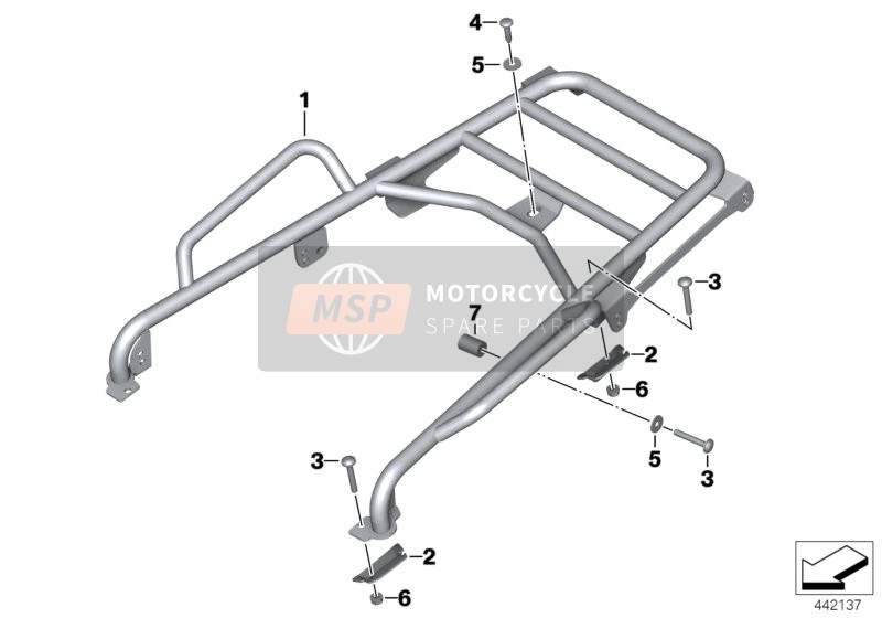 BMW R 1200 GS Adve. 10 (0470,0480) 2009 LUGGAGE GRID for a 2009 BMW R 1200 GS Adve. 10 (0470,0480)