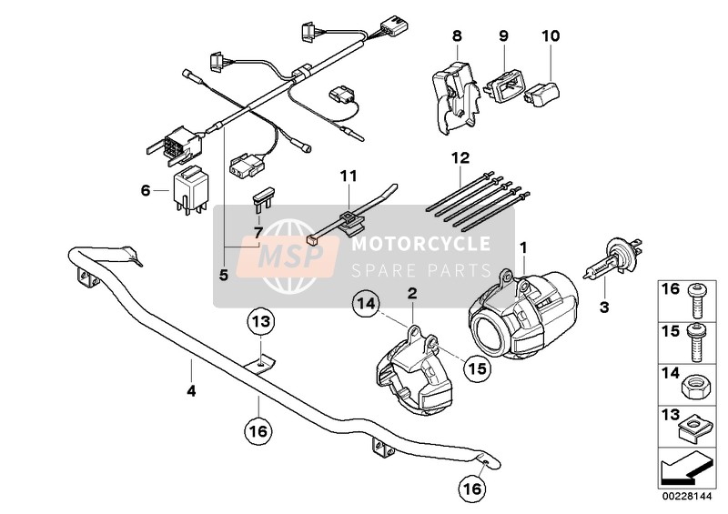 BMW R 1200 GS Adve. 10 (0470,0480) 2009 Projecteurs additionnels pour un 2009 BMW R 1200 GS Adve. 10 (0470,0480)