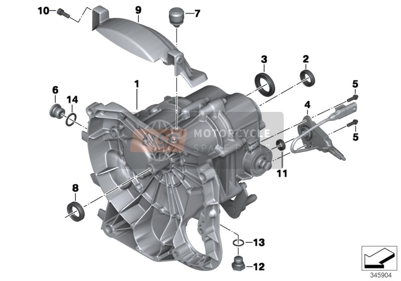 BMW R 1200 GS Adve. 10 (0470,0480) 2012 Transmisión manual para un 2012 BMW R 1200 GS Adve. 10 (0470,0480)