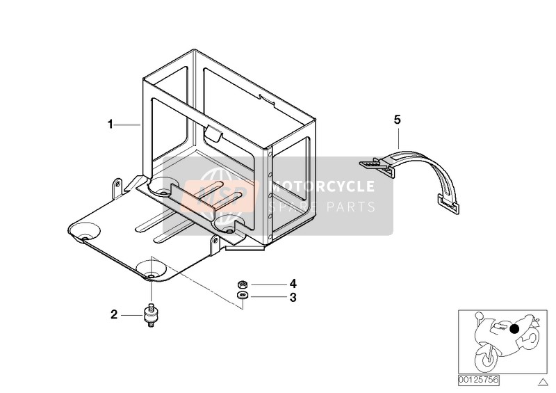 BMW R 1200 Montauk 03 (0309,0319) 2002 BATTERY TRAY for a 2002 BMW R 1200 Montauk 03 (0309,0319)