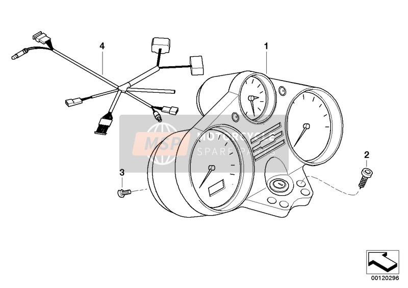 BMW R 1200 Montauk 03 (0309,0319) 2004 Instrumentenpaneel voor een 2004 BMW R 1200 Montauk 03 (0309,0319)